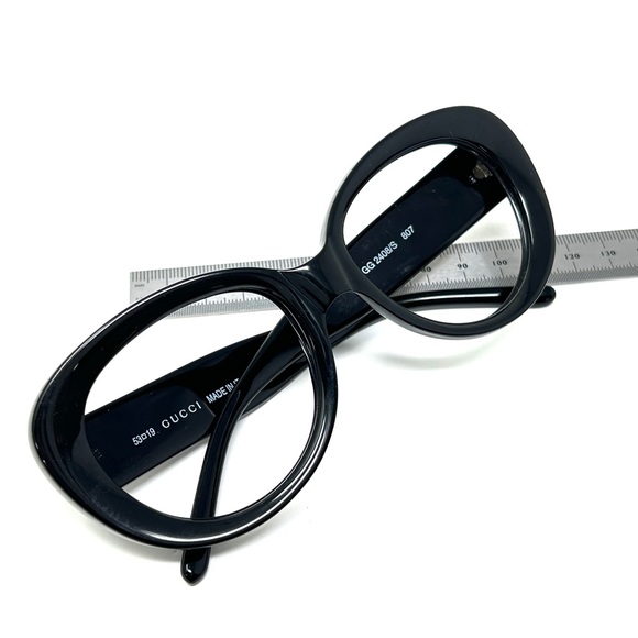 Gucci GG  Logo Sunglasses eyeglasses frame only no lenses Black GG 2408/S 807 53 - Picture 11 of 11